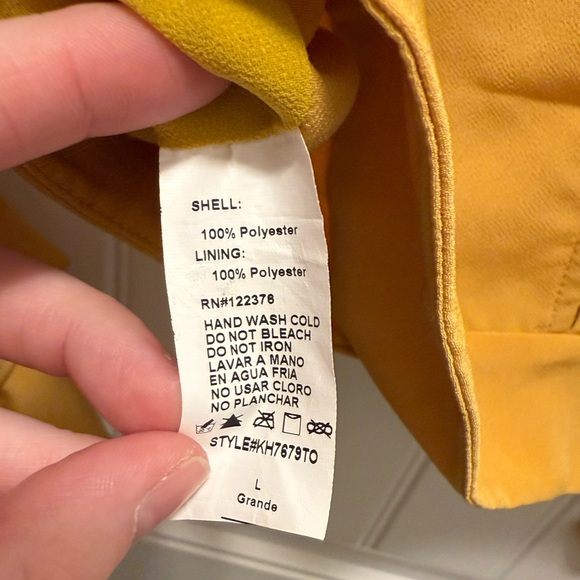 Mustard Seed Golden Yellow Cropped Blouse - Picture 11 of 11